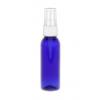 1 oz. Blue Cobalt 20-410 Round Bullet PET (BPA Free) Semi-Translucent Plastic Bottle-FM Sprayer