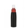 2 oz. Black 24-410 Tapered Round Opaque HDPE Plastic Bullet Bottle-FM Sprayer