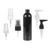 4 oz. Black 20-410 Round Bullet PET (BPA Free) Opaque Plastic Bottle w/ Pump or Sprayer (2 pc) (Stock Item)