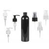 6 oz. Black PET 24-410 Shiny Opaque Plastic Bullet Round Bottle-LU Lotion Pump or Sprayer