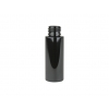 1 oz. Black 20-410 Cylinder Round PET (BPA Free) Opaque Plastic Bottle w/ Gloss Finish (Stock Item)