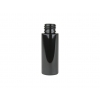 1 oz. Black 20-410 Cylinder Round PET (BPA Free) Opaque Shiny Plastic Bottle