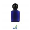 1 oz. Blue Dark Oblong 20-415 Semi-Translucent Other Plastic Bottle-Black Ball Cap