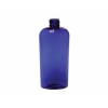 8 oz. Blue Cobalt Cosmo Oval PET (BPA Free) Slightly Translucent Squeezable 24-410 Plastic Bottle