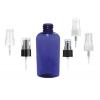 4 oz. Blue Cobalt Cosmo Oval PET (BPA Free) Semi-Translucent 20-410 Plastic Bottle-FM Sprayer or Treatment Pump