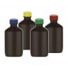 2 oz. Brown Dark Opaque HDPE 20-400 Plastic Oblong Bottle-Tincture-Colored CT Cap