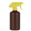 8 oz. Brown 28-400 HDPE Plastic Opaque Boston Rd Bottle-Yellow Trigger Sprayer-Foamer