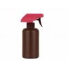 8 oz. Brown 28-400 HDPE Plastic Opaque Boston Rd Bottle-Pink-Brown Trigger Sprayer