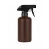 8 oz. Brown 28-400 HDPE Plastic Opaque Boston Rd Bottle-Black Express Trigger Sprayer