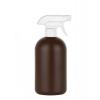 16 oz. Brown 28-410 HDPE Plastic Opaque Boston Rd Bottle-White Trigger Sprayer 6.5 in. DT