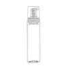 7 oz. (210 ml) Clear 43 MM Cylinder Round PET (BPA Free) Plastic Bottle-Natural Foamer-Clear Hood