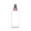 6 oz. Clear 24-410 PET (BPA Free) Plastic Tapered Cosmo Oval Bottle-Metal Shell FM Sprayer