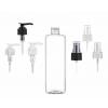 8 oz. Clear 24-410 PET (BPA Free) Plastic Cylinder Round Bottle-FM Sprayer or LD 2 CC Pump (King)