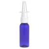 1 oz. Blue Cobalt 20-410 Round Bullet PET BPA Free Translucent Plastic Bottle w/ FM Nasal Sprayer-3 1/2 in. DT