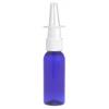 1 oz. Blue Cobalt 20-410 Round Bullet PET (BPA Free) Semi-Translucent Plastic Bottle-FM Nasal Sprayer-3.5 in. DT