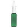1 oz. Green 20-410 Round Bullet PET (BPA Free) Translucent Plastic Bottle w/ White Fine Mist Nasal Sprayer 3 1/2 in. DT