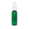 1 oz. Green 20-410 Round Bullet PET (BPA Free) Translucent Plastic Bottle-FM Sprayer