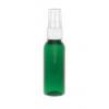 1 oz. Green 20-410 Round Bullet PET (BPA Free) Translucent Plastic Bottle-FM Sprayer