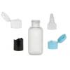 1 oz. Natural LDPE 20-410 Plastic Squeezable Boston Round Bottle-Dispensing Cap (Amcor)