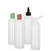 3.33 oz. Natural Bullet Round (100 ML) 24-410 HDPE Semi-Opaque Squeezable Plastic Bottle-Colored Dispensing Cap