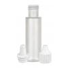 .5 oz. (1/2 oz) Natural 15-415 Cylinder Round LDPE Semi-Opaque Plastic Squeezable Bottle-White Dropper Plug .040 Orif-Over Cap