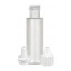 .5 oz. (1/2 oz) Natural 15-415 Cylinder Round LDPE Semi-Opaque Plastic Squeezable Bottle-Natural (Controlled) Dropper Plug .060 in. Orif-White Over Cap