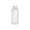 2 oz. Natural 24-410 Cylinder Round Slightly Squeezable HDPE Semi-Opaque Plastic Bottle-CT Cap