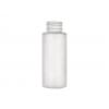 2 oz. Natural 24-410 Cylinder Round Slightly Squeezable HDPE Semi-Opaque Flamed Plastic Bottle-CT Cap