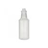 32 oz. Natural Round Carafe Style HDPE 28-400  Semi-Opaque Plastic Bottle-White Express Trigger Sprayer