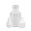 .33 oz. (1/3 oz) (10 cc) 3 pc. Set of Natural 15-415 Boston Round Semi-Opaque LDPE Plastic Squeezable Bottle with White Dropper Plug & Non Dispensing Cap