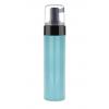 7.5 oz. Blue Ocean Shiny PET 43 MM Opaque (225 ml) Cylinder Round Plastic Bottle-Foamer Pump-Clear Hood