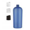 24 oz. Blue Pearl Tapered Oval Squeezable 28-410 HDPE Opaque Plastic Bottle-Dispensing Cap