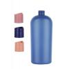24 oz. Blue Pearl Tapered Oval Squeezable 28-410 HDPE Opaque Plastic Bottle-Colored Dispensing Cap