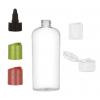 8 oz. Clear Reversed Tapered Cosmo Oval PET BPA Free 24-410 Plastic Bottle-Dispensing Cap