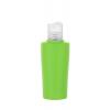 1 oz. Green Lime Oval 18-415 HDPE Slight Squeezable Plastic Bottle w/ Natural Disc Top Cap-.265 orifice