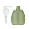 10 oz. Green Tapered Squat Oval 28-410 HDPE Opaque Plastic Squeezable Bottle-Lotion-Soap Pump