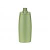 16 oz. Green Tapered Oval 28-410 HDPE Opaque Plastic Squeezable Bottle-Dispensing Cap