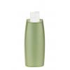 16 oz. Green Tapered Oval 28-410 HDPE Opaque Plastic Squeezable Bottle-Dispensing Cap