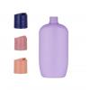 15oz. Purple HDPE 28-410 Opaque Squeezable Oval Plastic Bottle-Colored Dispensing Cap