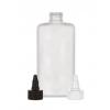 6 oz. Natural Oval Semi-Opaque HDPE 24-410 Squeezable Plastic Bottle-Twist Cap