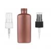 2 oz. Rose Copper Pearl Flat Sided Oval 20-410 HDPE Opaque Plastic Bottle-FM Sprayer