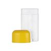 2 oz. White Oval Deodorant Twist-Up Plastic Bottle-Yellow Cap