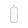 4 oz. White Cosmo Reverse Tapered Oval PET Opaque 20-410 Plastic Bottle (Stock Item)