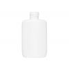 2 oz. White HDPE 20-410 Plastic Drug Oval Slightly Squeezable Bottle-White Plug-Cap