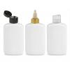 2 oz. White HDPE 20-410 Plastic Drug Oval Slightly Squeezable Bottle-Dispensing Cap