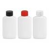 2 oz. White HDPE 20-410 Plastic Drug Oval Slightly Squeezable Bottle-CT Cap