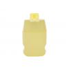 2 oz. Yellow Light HDPE Euro Oval 15MM Plastic Bottle with Yellow Snap -On Flip Top Cap