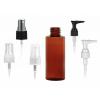 2 oz. Amber Dark 20-410 PET (BPA FREE) Plastic Cylinder Round Bottle-FM Sprayer or Lotion Pump