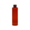 4 oz. Amber Dark Translucent 24-410 PET (BPA Free) PET Plastic Cylinder Round Bottle-Sprayer-Ext