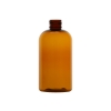 8 oz. Amber 24-410 PET (BPA Free) Plastic Boston Round Bottle (Stock Item)